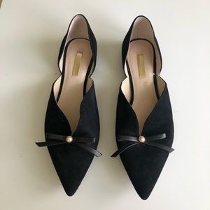 Louise Et Cie Pearl Bow Flats in Black Nordstrom